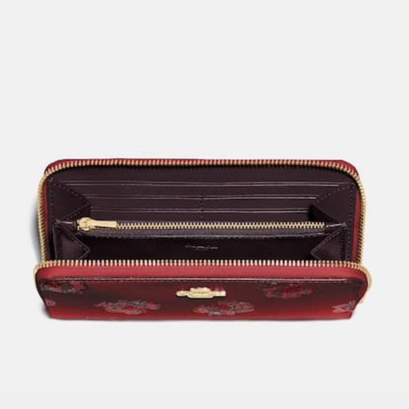 Coach Accordion Zip Wallet with Floral Print - Picture 3 of 3